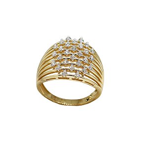 Anel Ouro 18k Diamante Moissanite