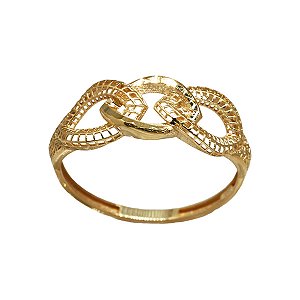 Anel Filigrana Corrente Ouro 18k