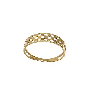 Anel Estamparia Ouro 18k