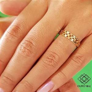 Anel Estamparia Ouro 18k