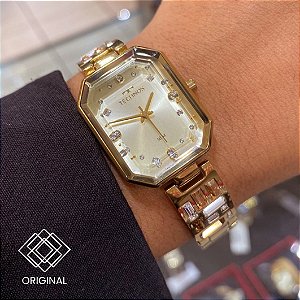 Relógio Technos Feminino Crystal Dourado 2036naw/1x