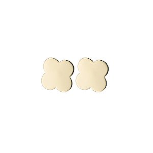 Brinco Trevo Quatro Folhas Ouro 18k