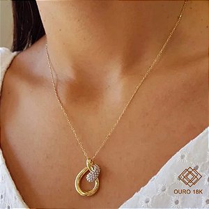 Gargantilha Laço Ouro 18k