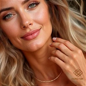 Gargantilha Choker Canutilho Ouro 18k