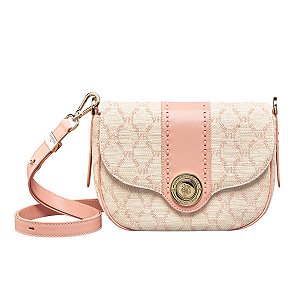 Bolsa Victor Hugo Lock Messenger Ráfia Bordada Elos VH