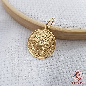 Pingente São Bento Ouro 18k