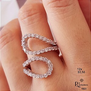 Anel Prata 925 Zircônia