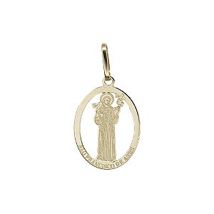 Pingente São Francisco de Assis Ouro 18k