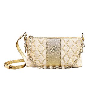 Bolsa Victor Hugo Ada Catena Shoulder Ráfia Bordada Elos VH