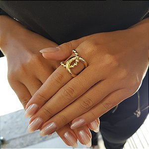 Anel Esferas Assentia Ouro 18k