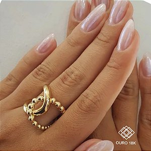 Anel Esferas Assentia Ouro 18k