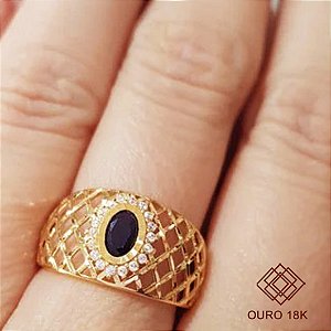 Anel Formatura Engenharia Ambiental Ouro 18k - Sem emblema