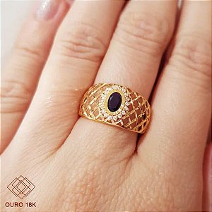 Anel Formatura Engenharia de Produção Ouro 18k - Sem emblema