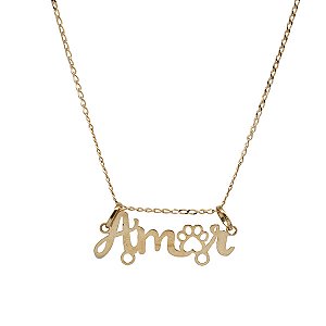 Kit Cordão Ouro 18k + Pingente Amor Ouro 18k