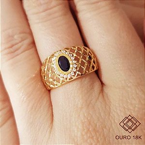 Anel Formatura Engenharia Química Ouro 18k - Sem emblema