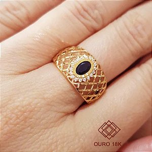 Anel Formatura Fonoaudiologia Ouro 18k - Sem emblema