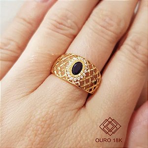 Anel Formatura Marketing Ouro 18k - Sem emblema