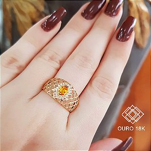 Anel Formatura Farmácia Ouro 18k - Sem emblema