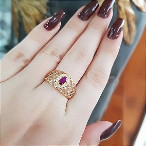 Anel Formatura Letras Ouro 18k - Sem emblema