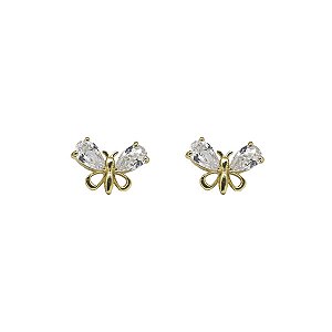 Brinco Infantil Borboleta Ouro 18k