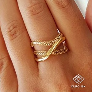 Anel Filigrana Ouro 18k