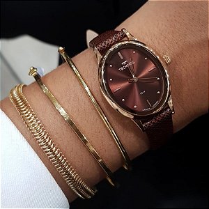 Relógio Technos Feminino Couro Marrom 2035nco/0m