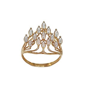 Anel Ouro 18k e Moissanite