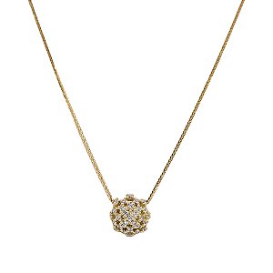Kit Cordão Ouro 18k + Pingente Chuveiro Rainha Ouro 18k