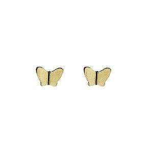 Brinco Infantil Borboleta Ouro 18k