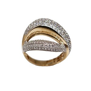 Anel Ouro 18k e Moissanite