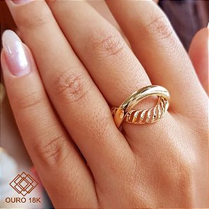 Anel Torcido Ouro 18k