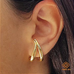 Brinco Ear Hook  Ouro 18k
