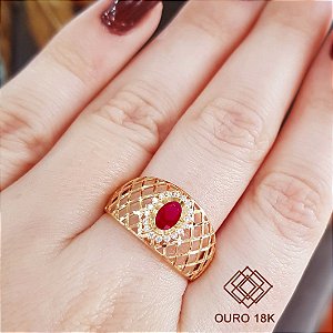 Anel Formatura Ciências Contábeis Ouro 18k - Sem emblema