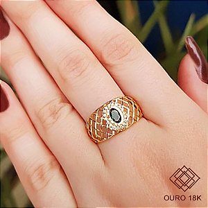 Anel Formatura Biomedicina Ouro 18k - Sem emblema