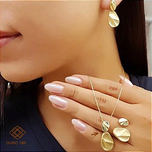 Gargantilha Oval Ouro 18k