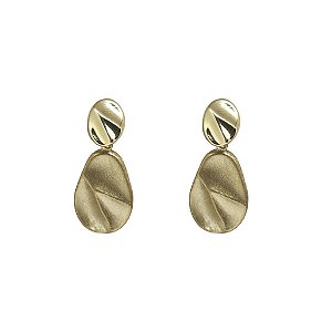 Brinco Oval Ouro 18k