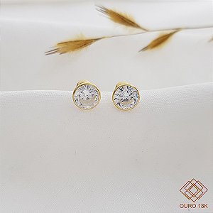 Brinco Ponto de Luz Pequeno Ouro 18k