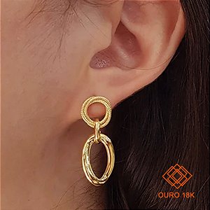Brinco Elos Ouro 18k