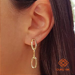 Brinco Elos Ouro 18k