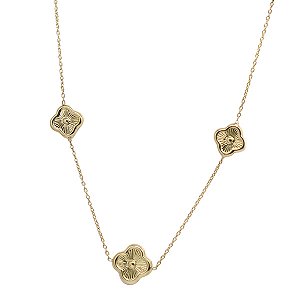 Gargantilha Trevo Ouro 18k