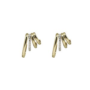 Brinco Aros Ouro 18k Moissanite