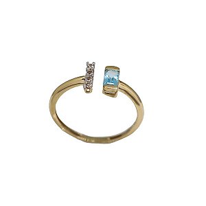 Anel Topázio London Ouro 18k