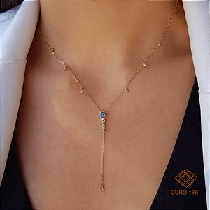 Gargantilha Ouro 18k Topázios