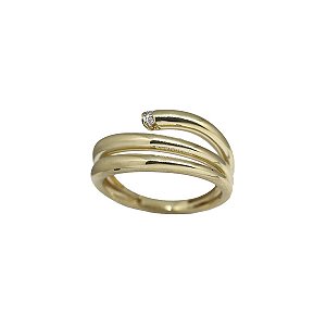 Anel Ouro 18k Diamante Natural - Coleção Essenza