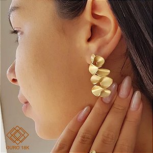 Brinco Escultura Ouro 18k