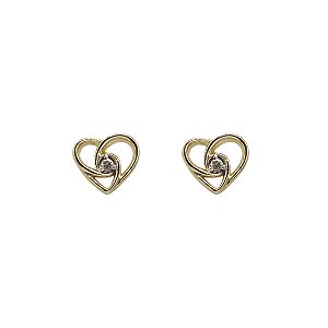 Brinco Coração Topázio Ouro 18k