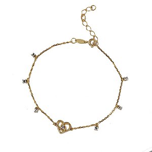 Pulseira Coração Topázio Ouro 18k