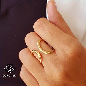 Anel Vazado Ouro 18k