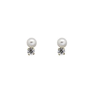 Brinco Infantil Pérola Ouro 18k