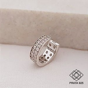 Piercing Encaixe Prata 925 Zircônias